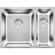 Кухонная мойка Blanco SOLIS 340/180-IF чаша слева нерж.сталь с отводной арматурой InFino® 526131