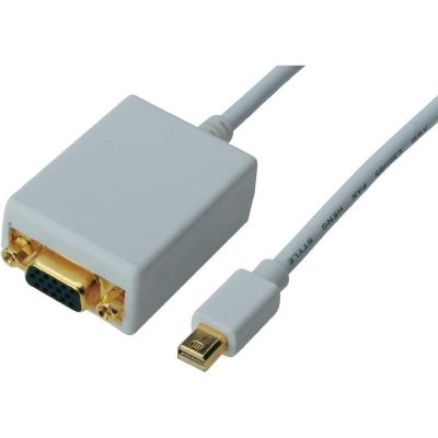 Купить  Адаптер ASSMANN  MiniDisplayPort to VGA (AM/AF) 0.15m white в Днепре-StroyVstroy